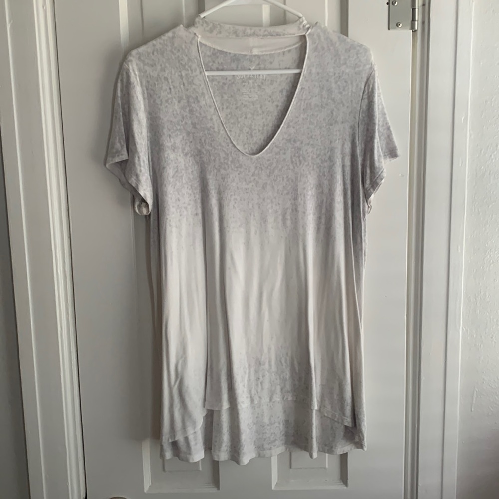 American Eagle soft and sexy grey and white casual tshirt